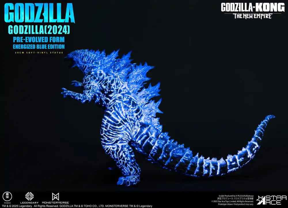 Godzilla vs. Kong: The New Empire Weichvinyl-Statue Godzilla (2024) Evolved Blue Edition 28 cm Produktfoto