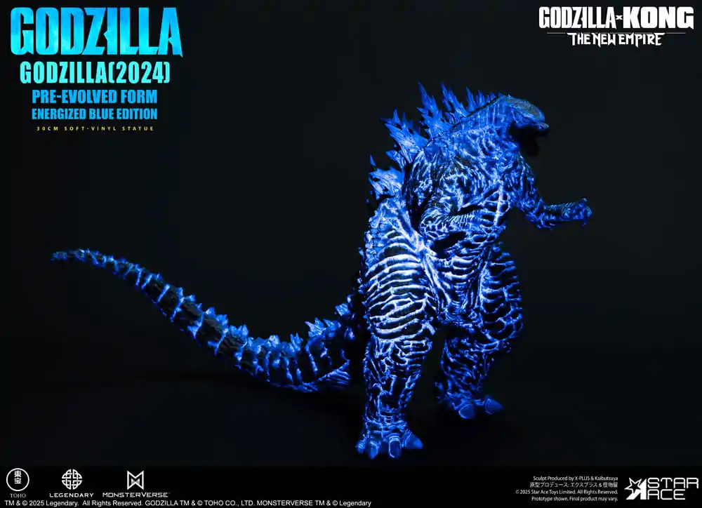 Godzilla vs. Kong: The New Empire Weichvinyl-Statue Godzilla (2024) Evolved Blue Edition 28 cm Produktfoto