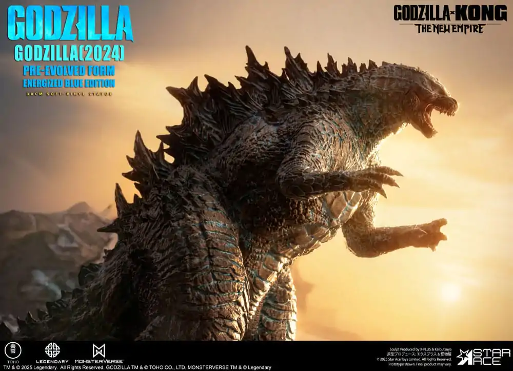 Godzilla vs. Kong: The New Empire Weichvinyl-Statue Godzilla (2024) Evolved Blue Edition 28 cm Produktfoto