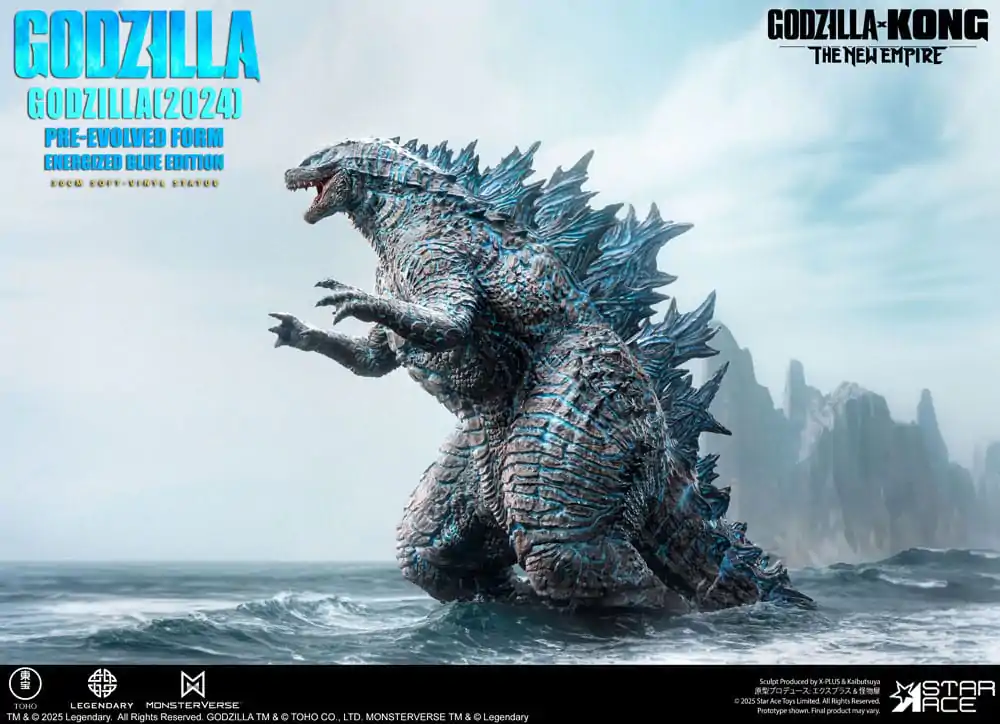 Godzilla vs. Kong: The New Empire Weichvinyl-Statue Godzilla (2024) Evolved Blue Edition 28 cm Produktfoto