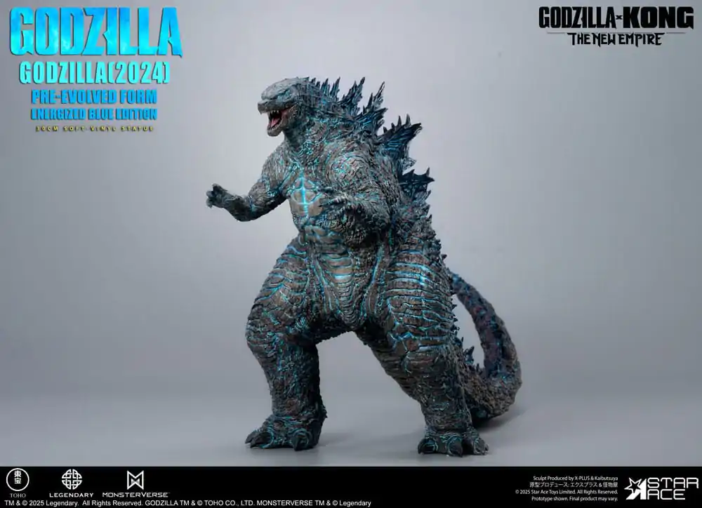 Godzilla vs. Kong: The New Empire Weichvinyl-Statue Godzilla (2024) Evolved Blue Edition 28 cm Produktfoto