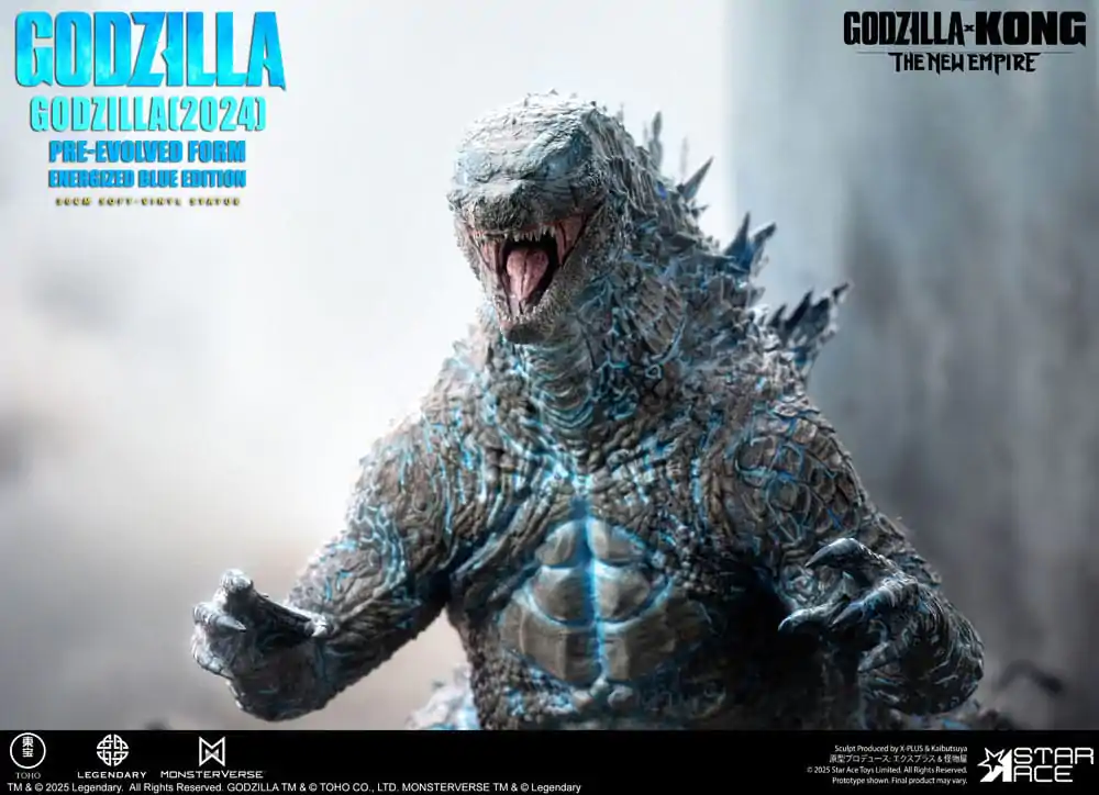 Godzilla vs. Kong: The New Empire Weichvinyl-Statue Godzilla (2024) Evolved Blue Edition 28 cm Produktfoto