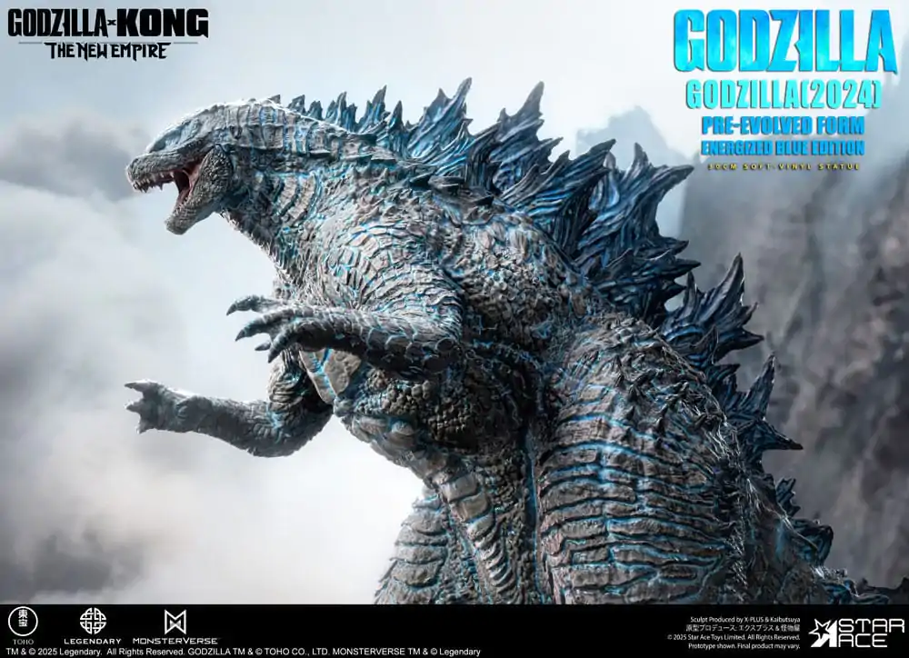 Godzilla vs. Kong: The New Empire Weichvinyl-Statue Godzilla (2024) Evolved Blue Edition 28 cm Produktfoto