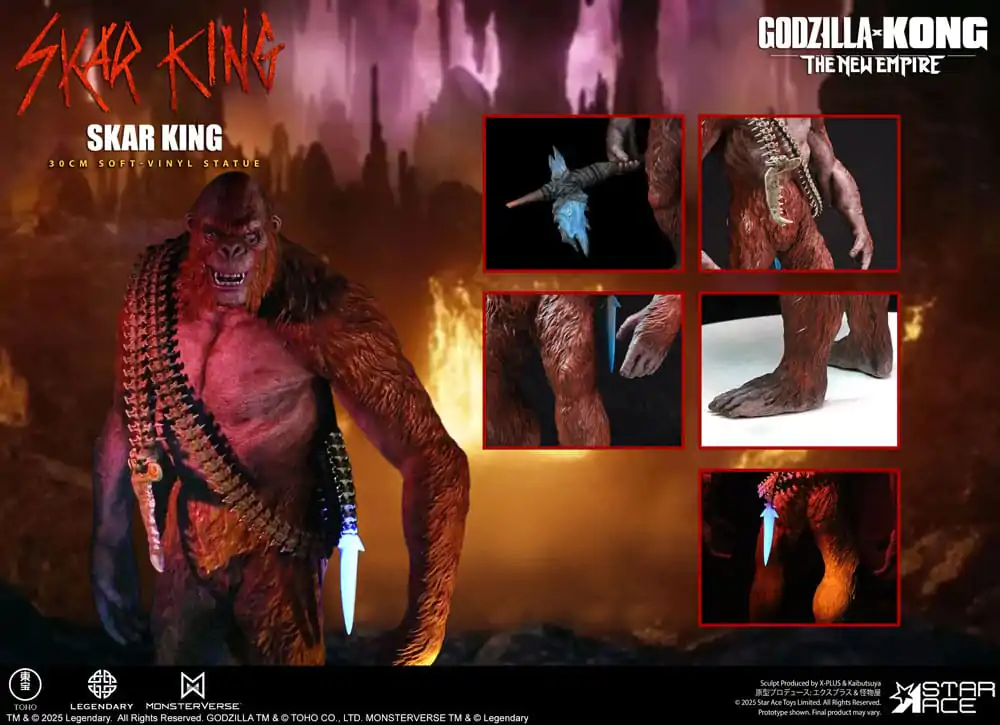 Godzilla vs. Kong: The New Empire Weichvinyl Statue Skar King Unleash the Titan 30 cm Produktfoto
