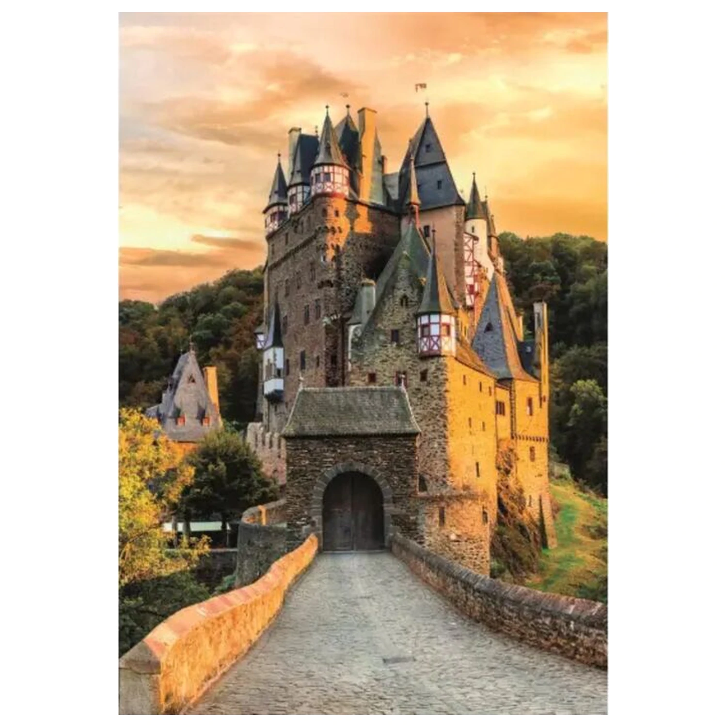 Golden Hour At Eltz Castle Puzzle 1000 Teile Produktfoto