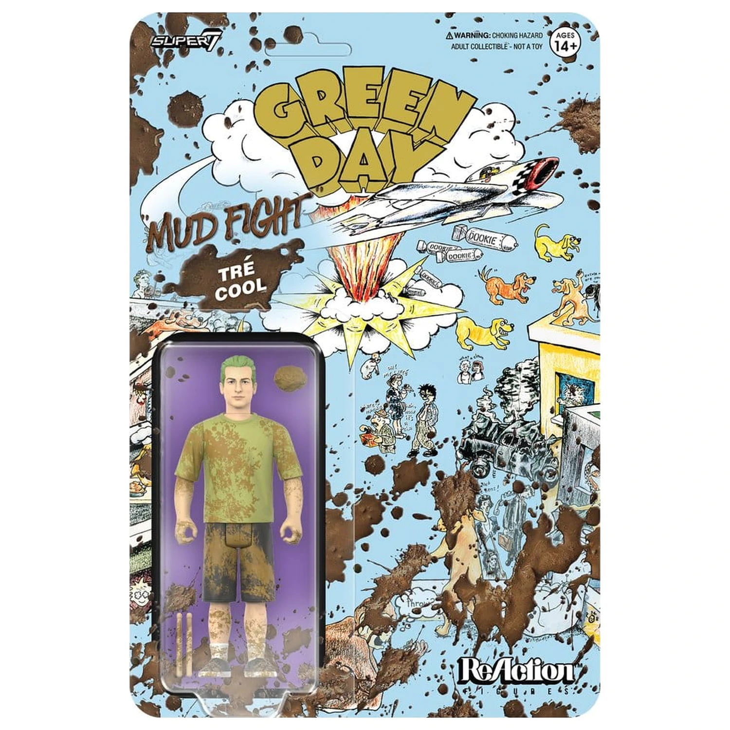 Green Day ReAction Actionfigur Welle 01 Tré Cool (Mud Fight) Produktfoto