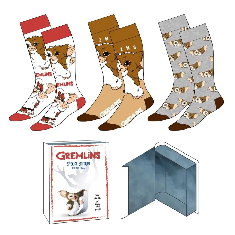 Gremlins 3er Pack erwachsen Socken Produktfoto