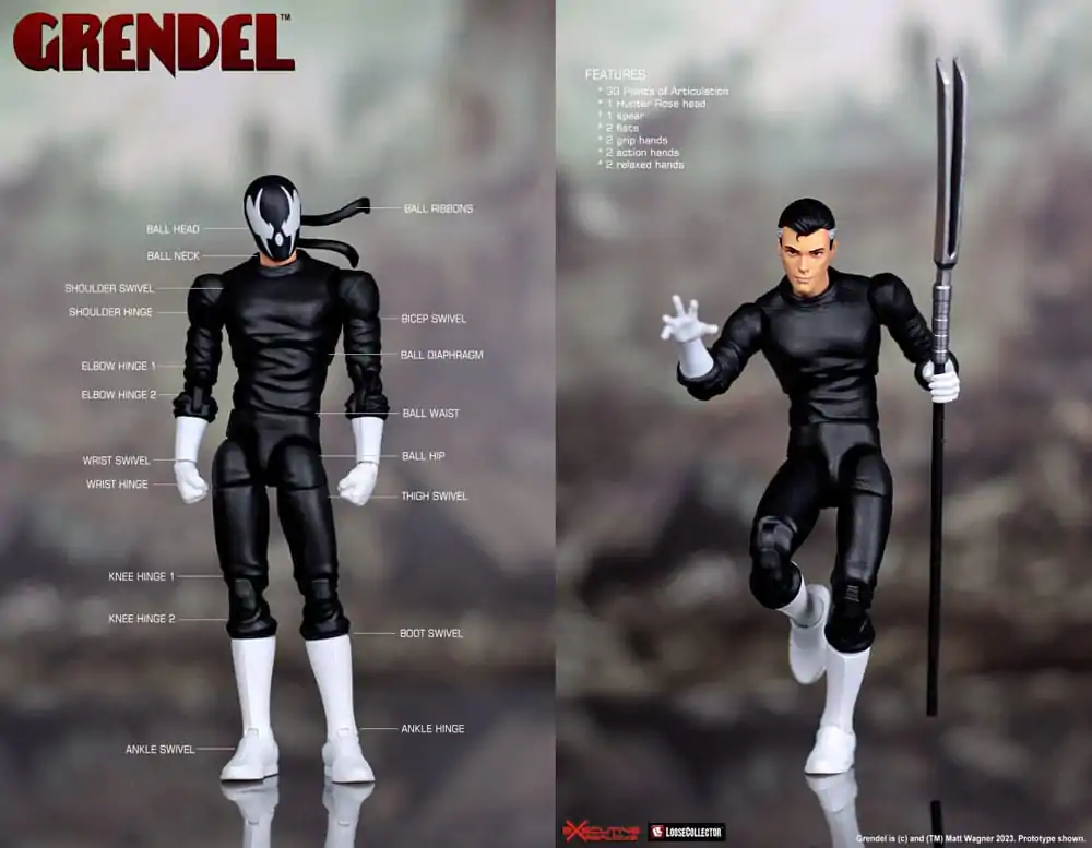 Grendel by Matt Wagner Actionfigur 1/12 Grendel (Hunter Rose) 15 cm Produktfoto