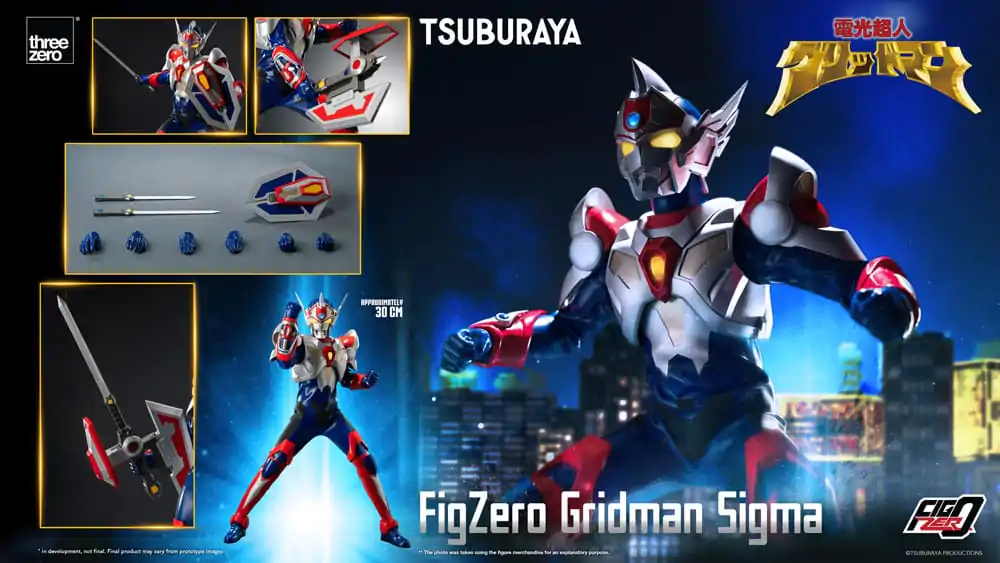 Gridman the Hyper Agent: Revenge of Neo Evil Lord FigZero Actionfigur Gridman Sigma 30 cm termékfotó