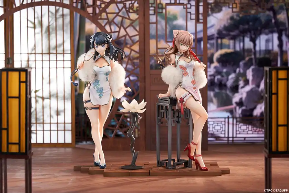 Gridman Universe PVC Statuen 1/7 2er-Set Rikka Takarada &amp; Yume Minami China Dress Ver. 25 cm Produktfoto