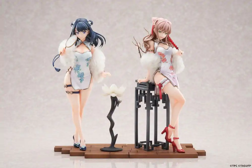 Gridman Universe PVC Statuen 1/7 2er-Set Rikka Takarada &amp; Yume Minami China Dress Ver. 25 cm Produktfoto