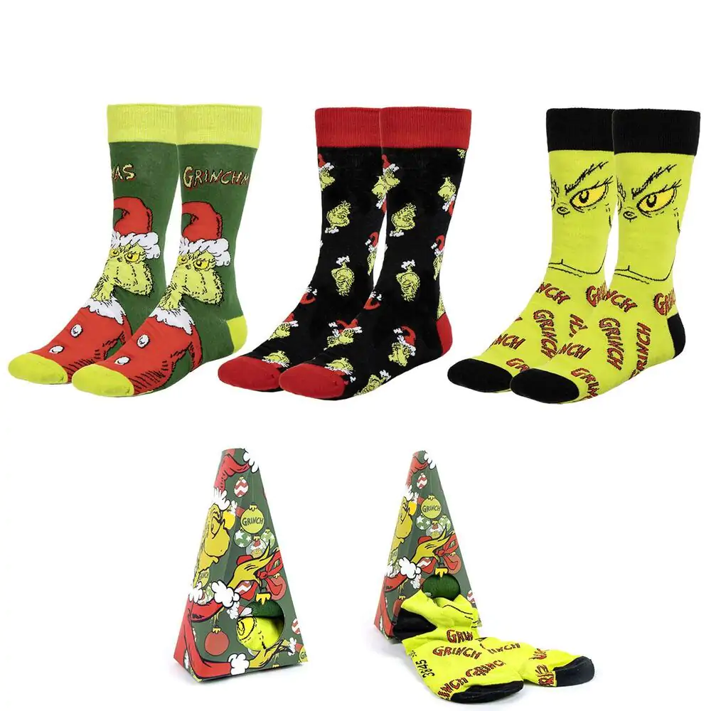 Grinch 3er Pack erwachsen Socken termékfotó