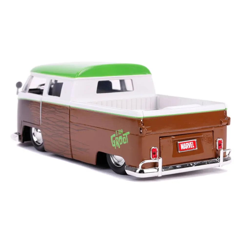 Guardians of the Galaxy Hollywood Rides Diecast Modell 1/24 1962 Volkswagen Bus mit Figur Produktfoto