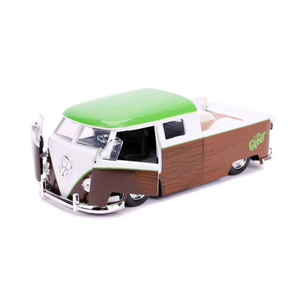 Guardians of the Galaxy Hollywood Rides Diecast Modell 1/24 1962 Volkswagen Bus mit Figur Produktfoto