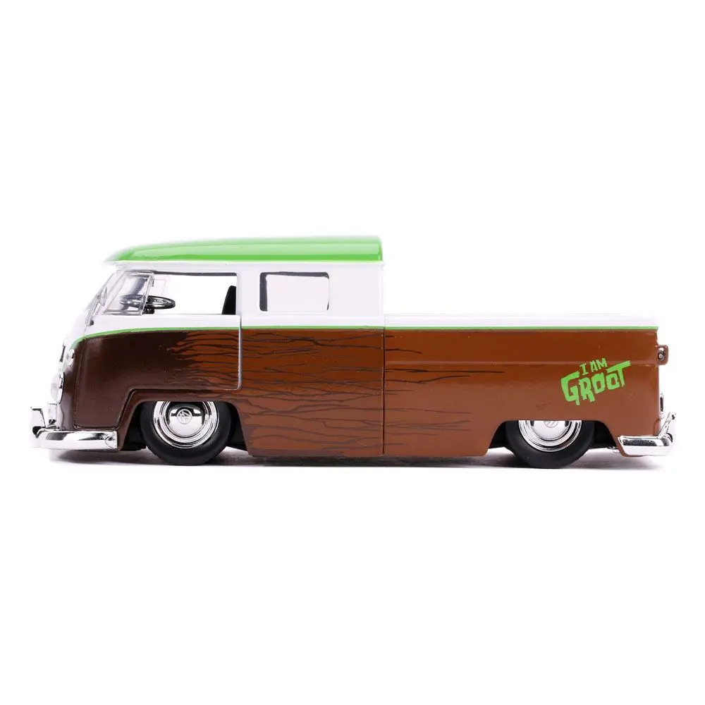 Guardians of the Galaxy Hollywood Rides Diecast Modell 1/24 1962 Volkswagen Bus mit Figur Produktfoto