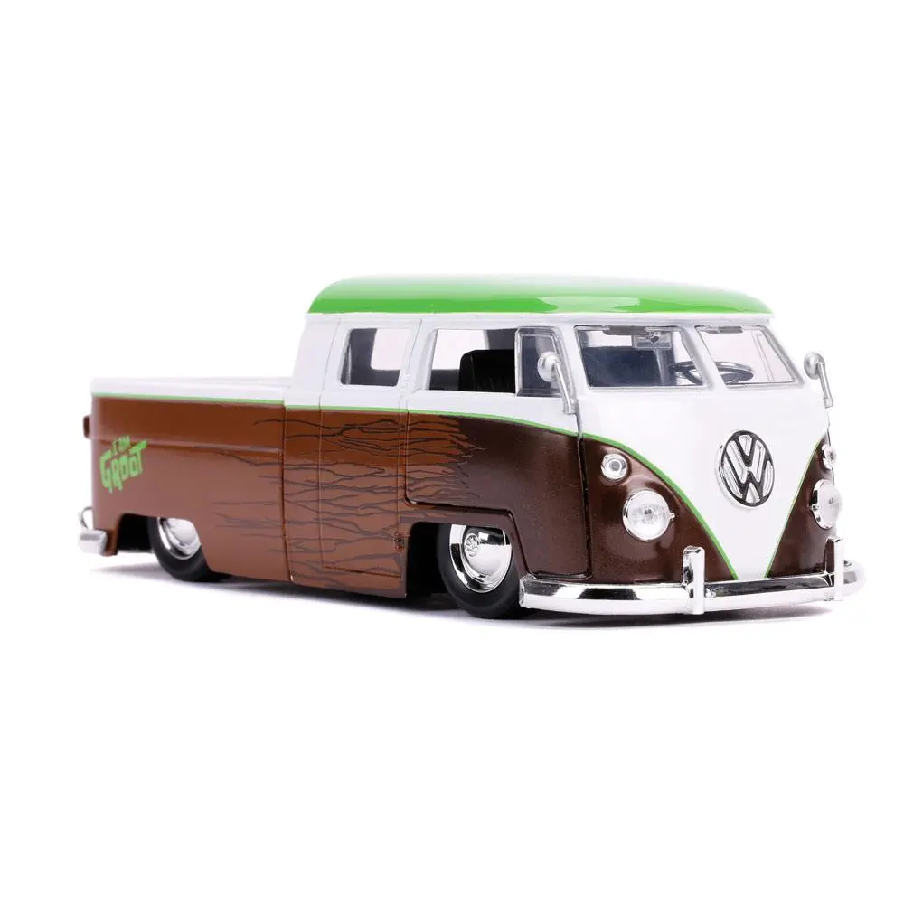Guardians of the Galaxy Hollywood Rides Diecast Modell 1/24 1962 Volkswagen Bus mit Figur Produktfoto