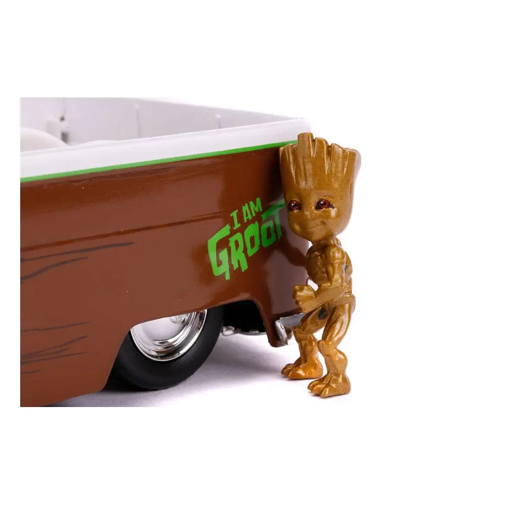 Guardians of the Galaxy Hollywood Rides Diecast Modell 1/24 1962 Volkswagen Bus mit Figur Produktfoto