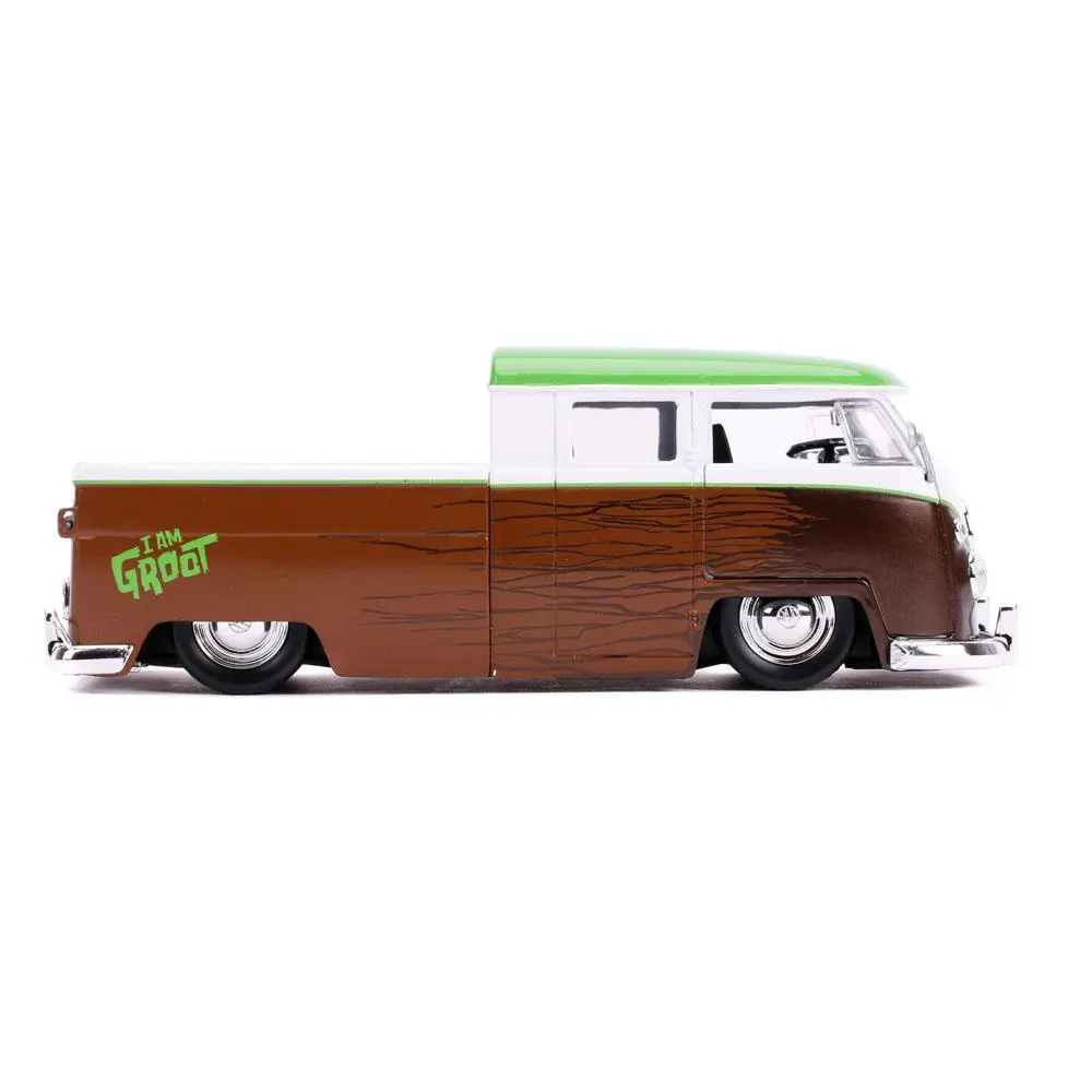 Guardians of the Galaxy Hollywood Rides Diecast Modell 1/24 1962 Volkswagen Bus mit Figur Produktfoto