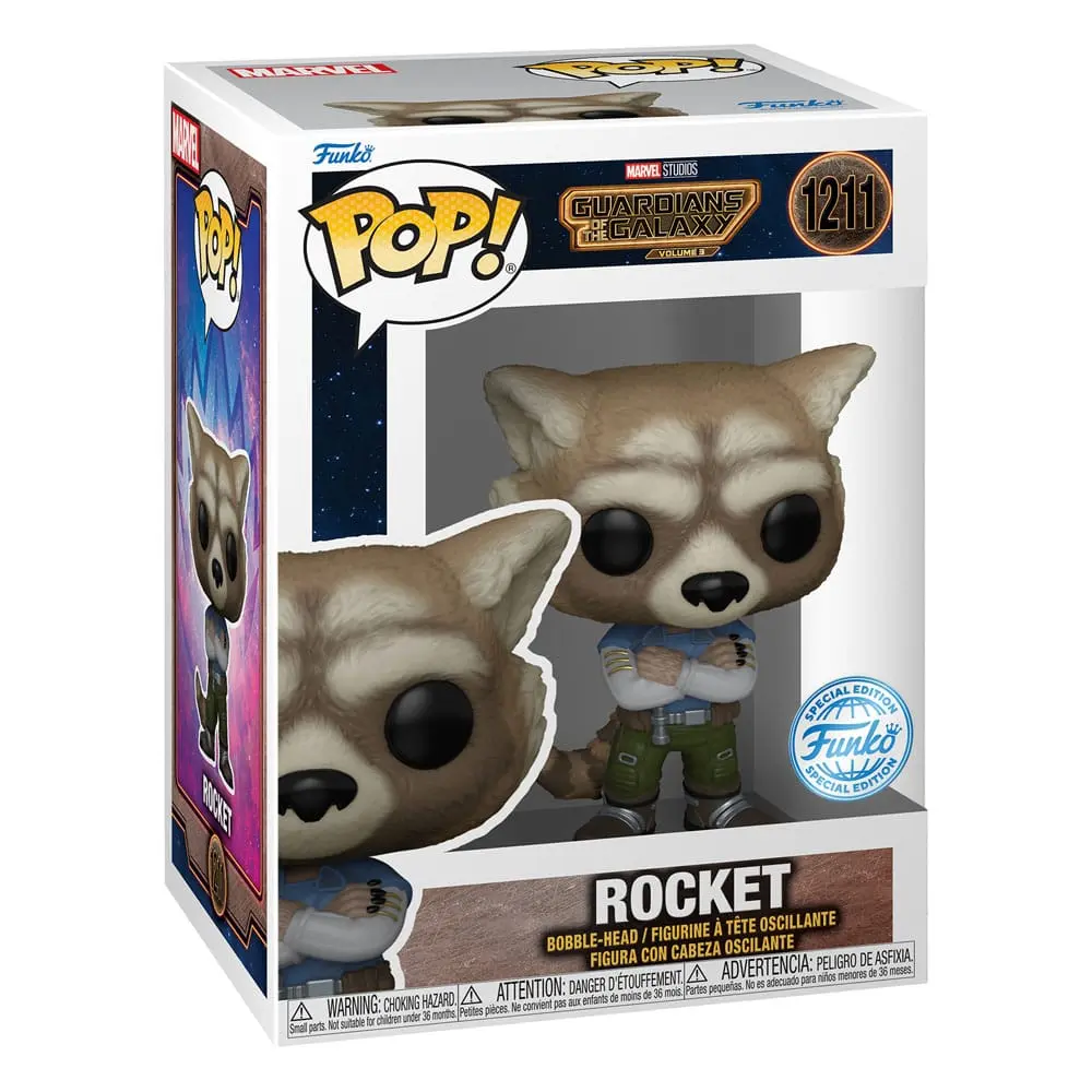 Guardians of the Galaxy Vol. 3 POP! Marvel Vinyl Figur Rocket Special Edition heo EU Exclusive 9 cm termékfotó