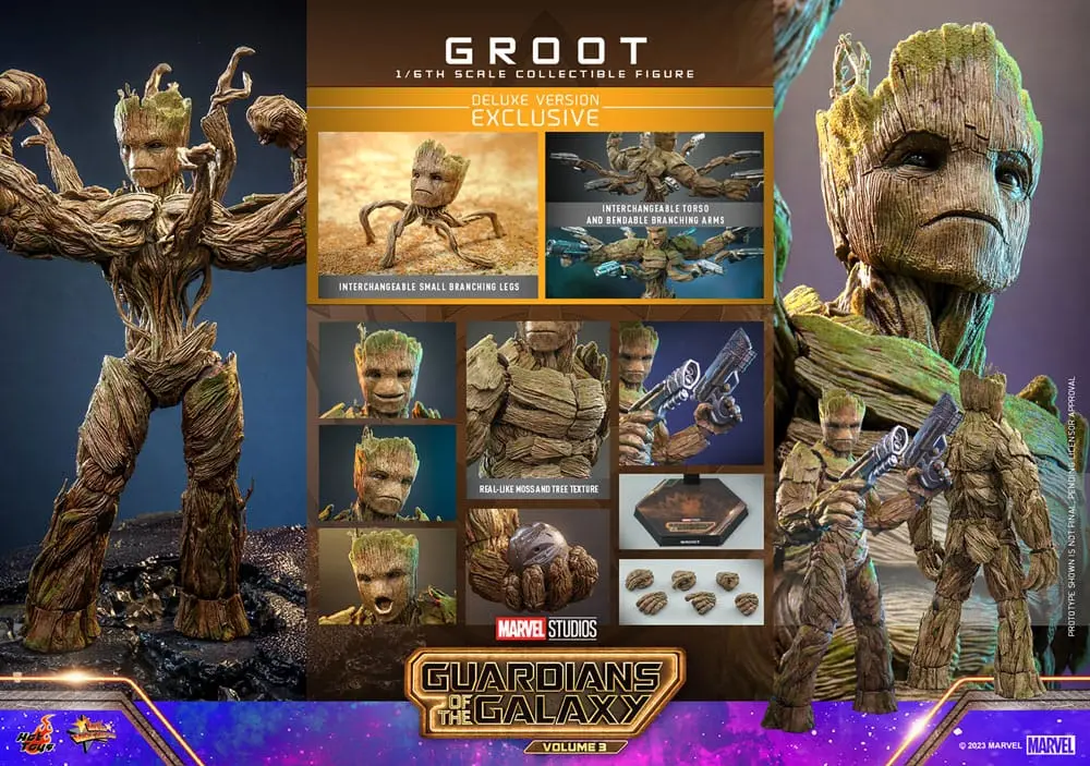 Guardians of the Galaxy Vol. 3 Movie Masterpiece Actionfigur 1/6 Groot (Deluxe Version) 32 cm termékfotó