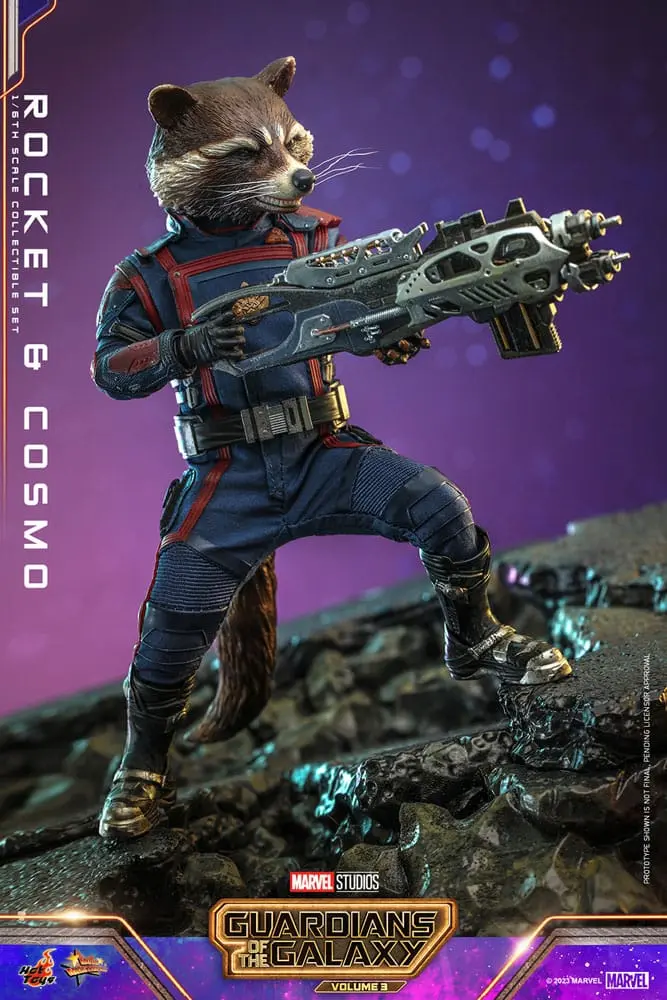 Guardians of the Galaxy Vol. 3 Movie Masterpiece Actionfiguren 1/6 Rocket & Cosmo 16 cm termékfotó