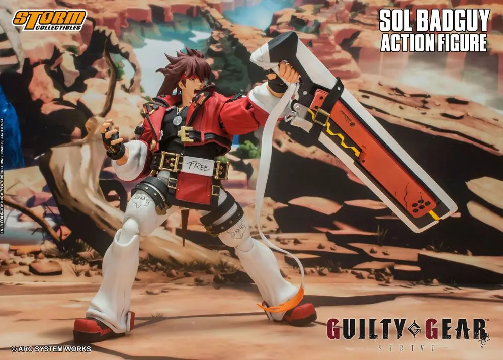 Guilty Gear Actionfigur 1/12 Sol Badguy 18 cm Produktfoto