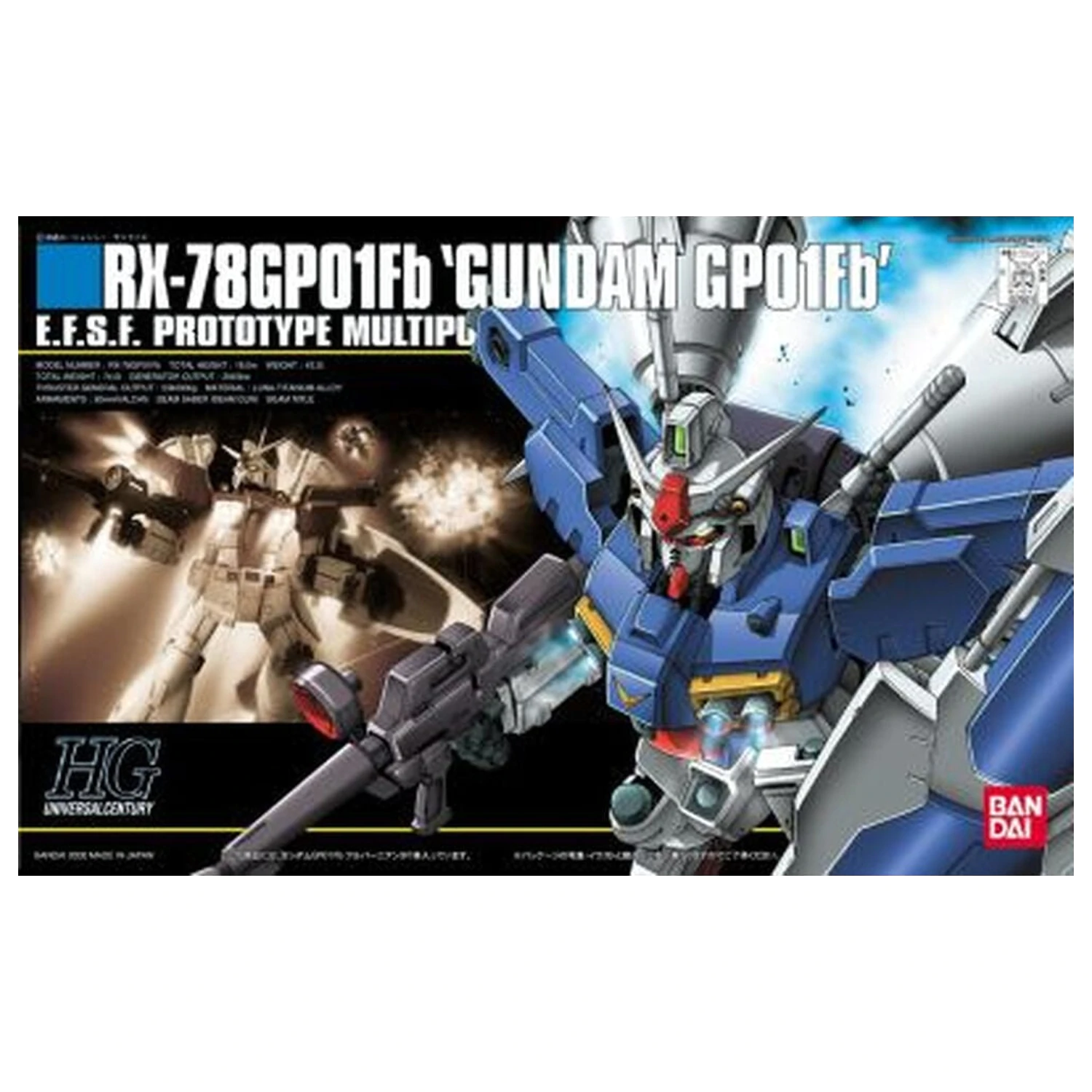 Gundam 0083 Stardust Memory RX-78GP01-Fb Gundam Full Vernian Zephyranthes Mobile Suit Modellbausatz HG 1/144 Produktfoto