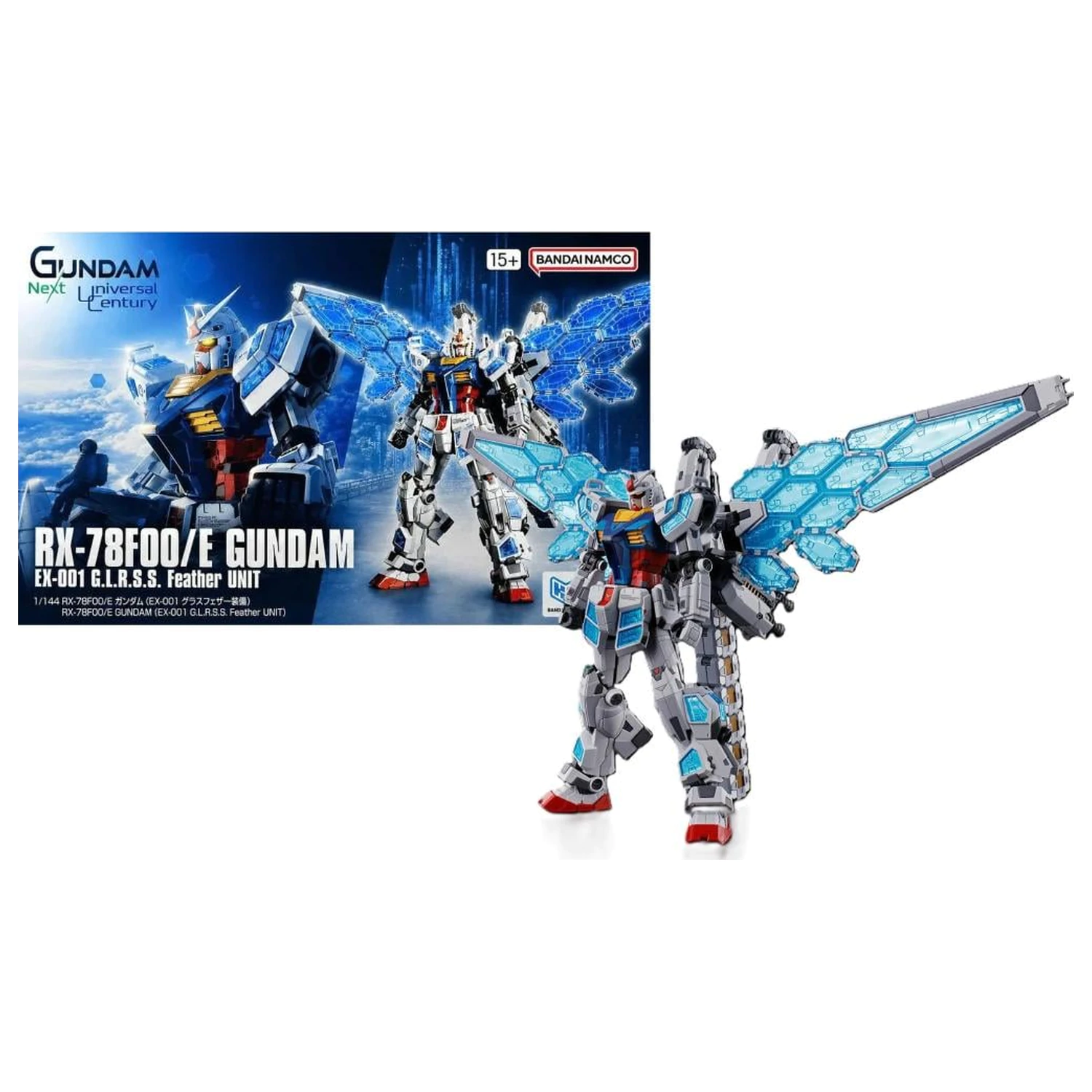 Gundam 1/144 RX-78F00/E (EX-001 G.L.R.S.S. Feather Unit) Modellbausatz Produktfoto