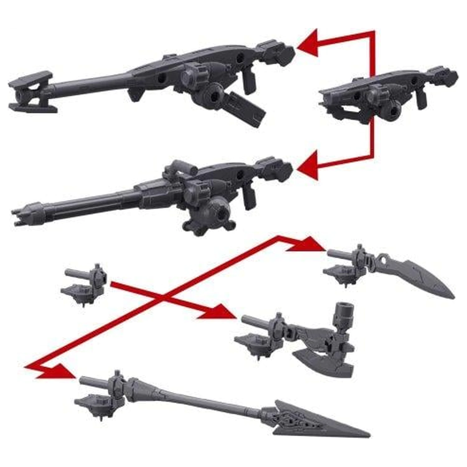 Gundam 30MM Optionales Waffen Set 1 für Portanova Detail Set Modellbausatz Produktfoto