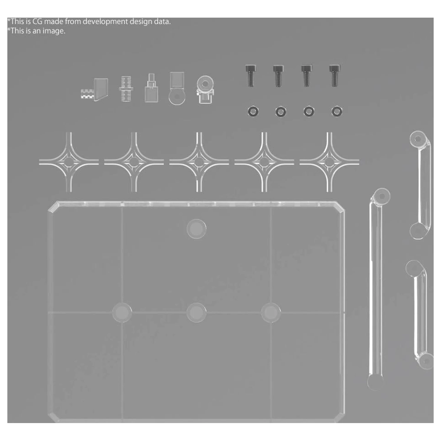 Gundam Action Base 8 (Clear Color) Modellbausatz Produktfoto