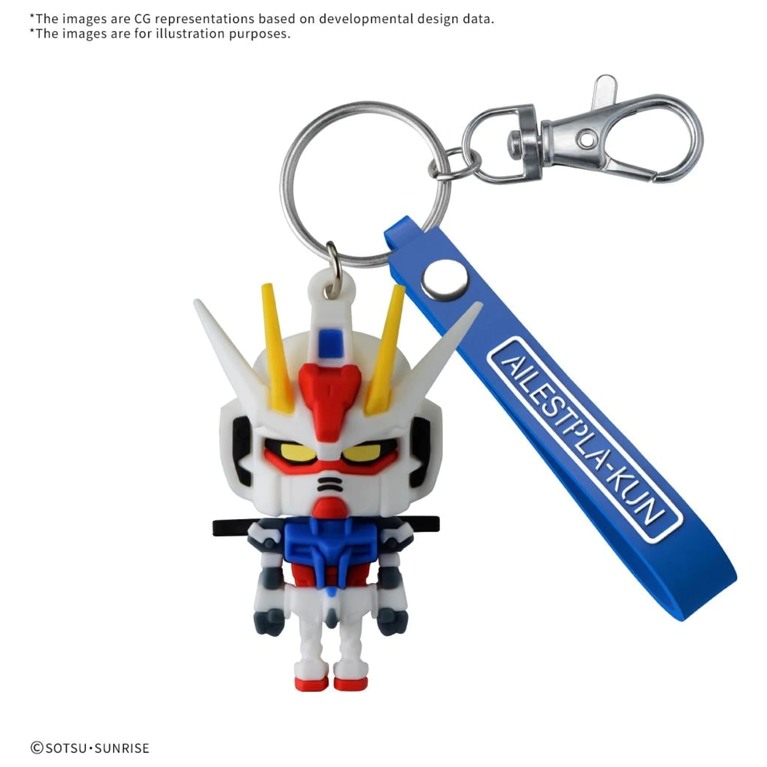 GUNDAM Aile STPLA-KUN 3D Gummi Maskottchen Schlüsselanhänger Produktfoto