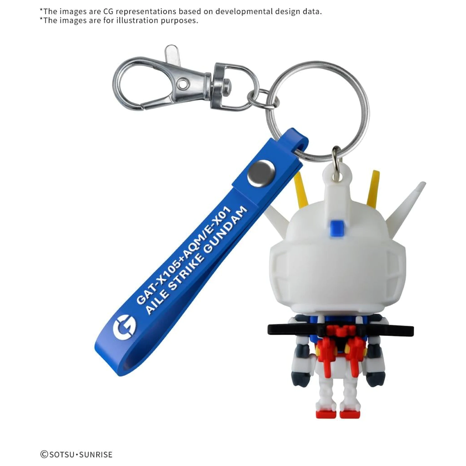 GUNDAM Aile STPLA-KUN 3D Gummi Maskottchen Schlüsselanhänger Produktfoto