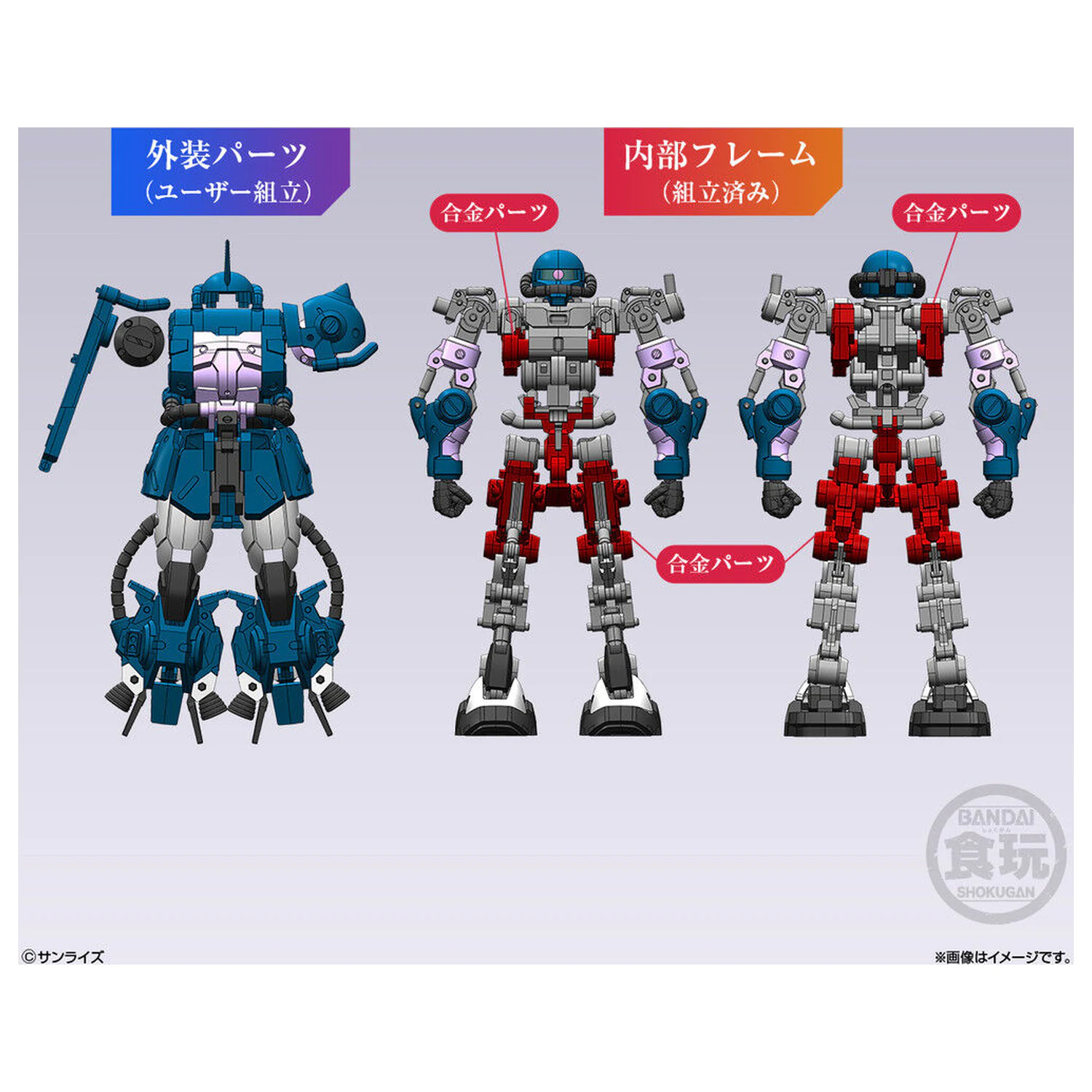Gundam Artifact PRO High Mobility Zaku II Black Tri-Stars Spezifikation Figur 10cm Produktfoto