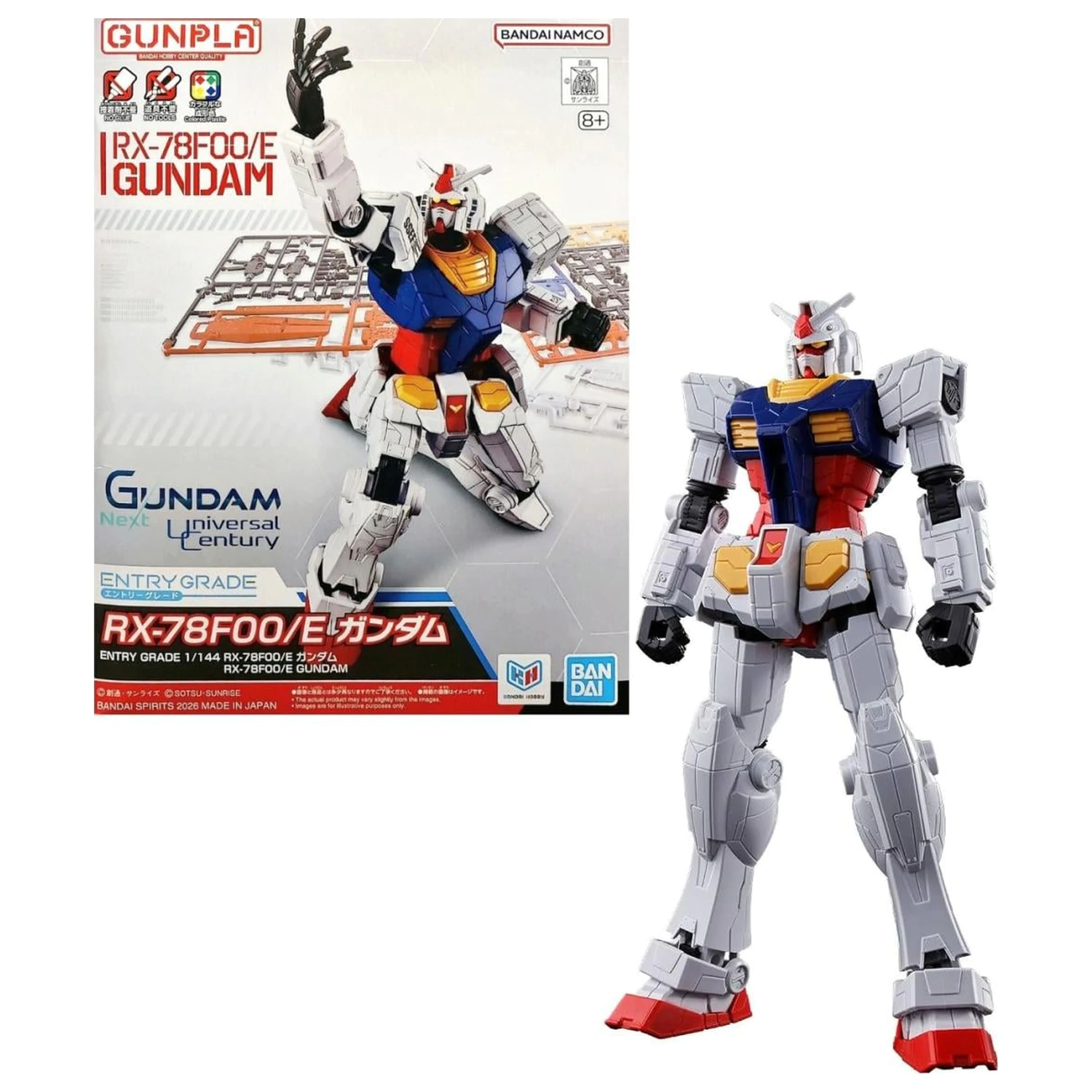 GUNDAM Entry Grade 1/144 RX-78F00/E Gundam Modell Bausatz Produktfoto