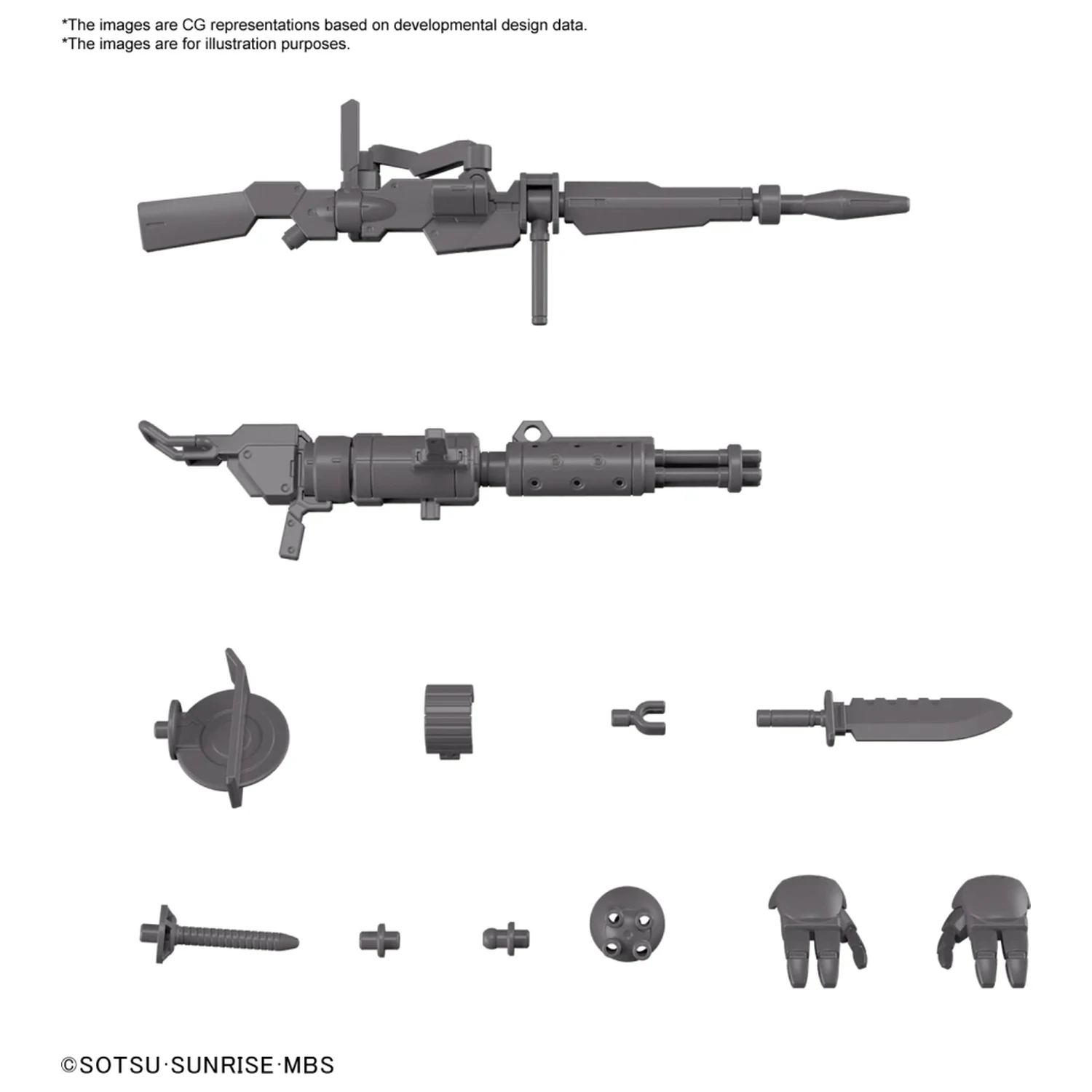 Gundam HG 1/144 Erweiterungsteile Set für Demi Trainer Model Kit Produktfoto