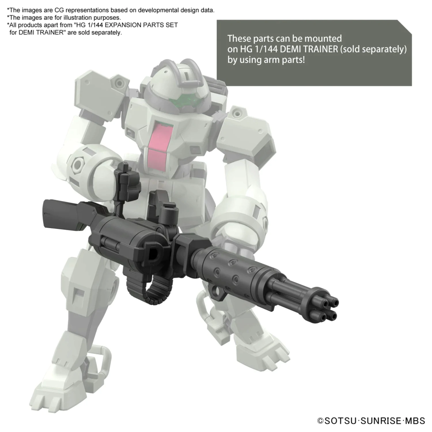 Gundam HG 1/144 Erweiterungsteile Set für Demi Trainer Model Kit Produktfoto