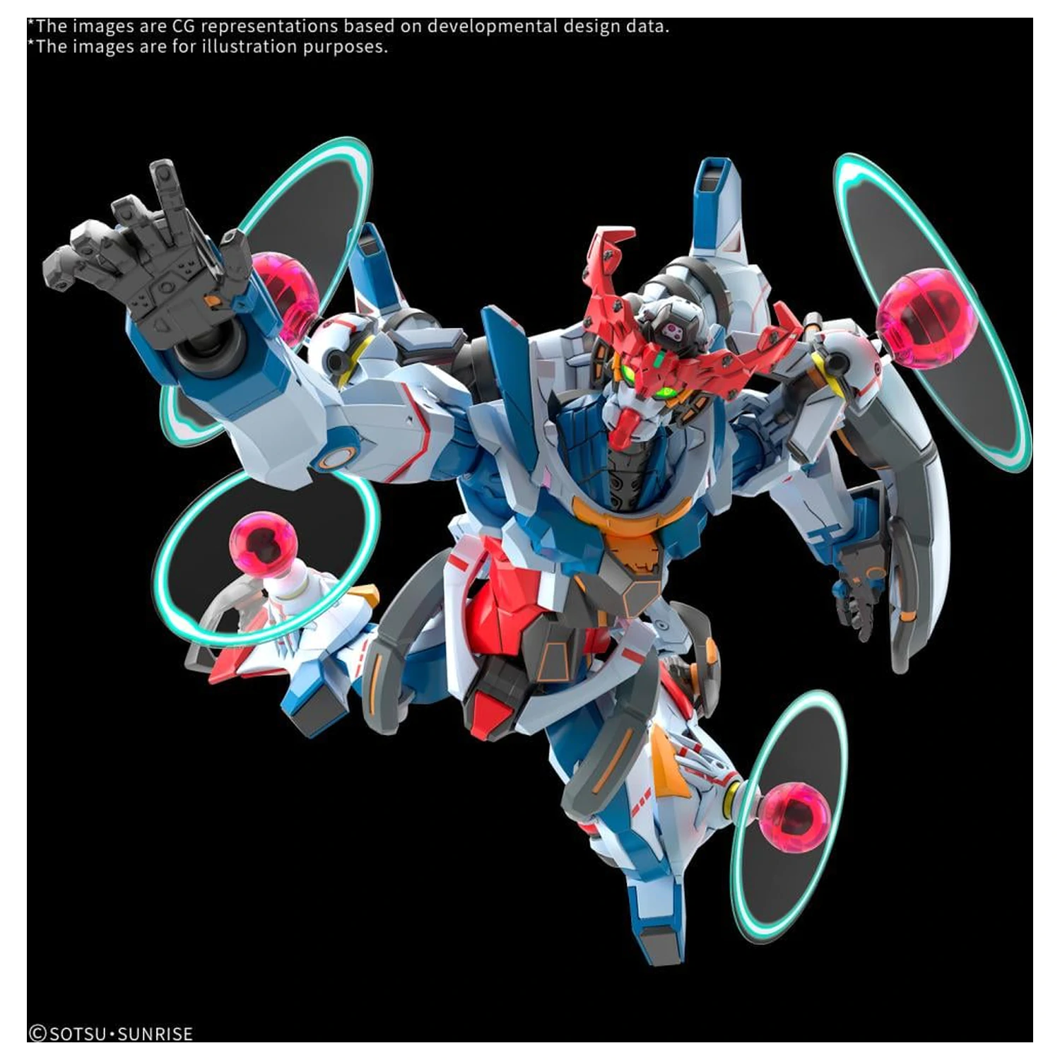 Gundam HG 1/144 GQuuuuuuX (Endymion Unit Awakened) Modellbausatz Produktfoto