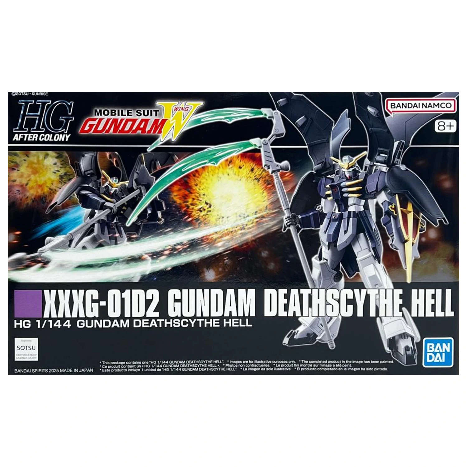GUNDAM HG 1/144 XXXG-01D2 Gundam Deathscythe Hell Modellbausatz Produktfoto