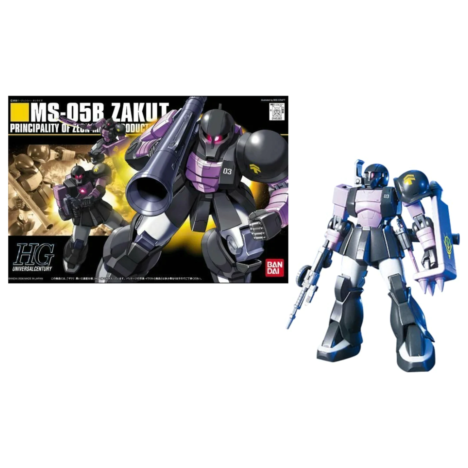 Gundam HGUC 1/144 MS-05B Zaku 1 Modellbausatz Produktfoto