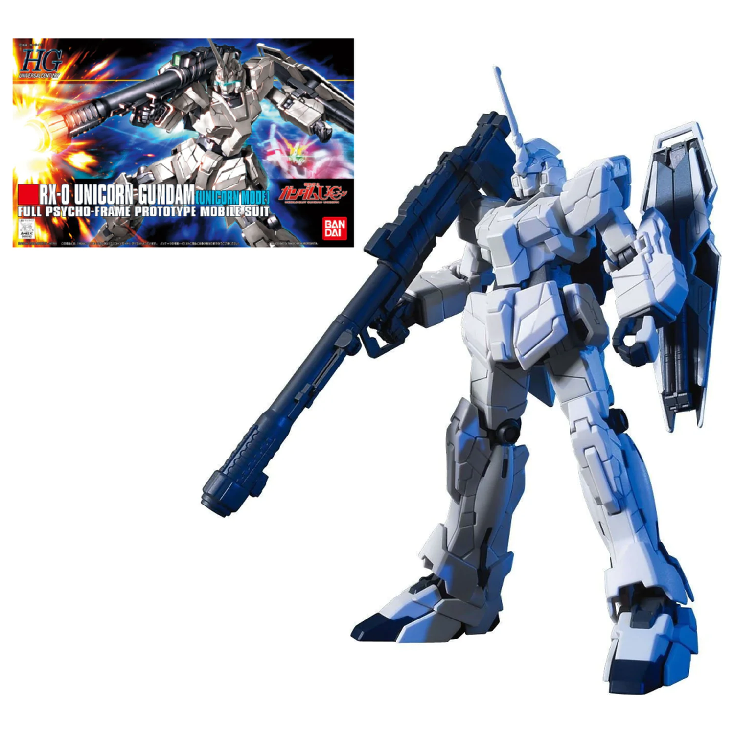 GUNDAM HGUC Unicorn RX-0 Unicorn Mode Modell Bausatz Produktfoto