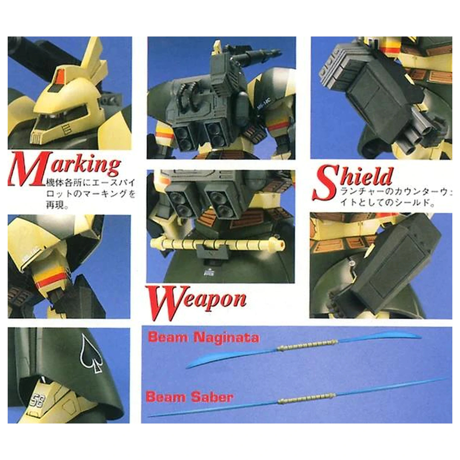 Gundam MG 1/100 Gelgoog Cannon Modellbausatz Produktfoto