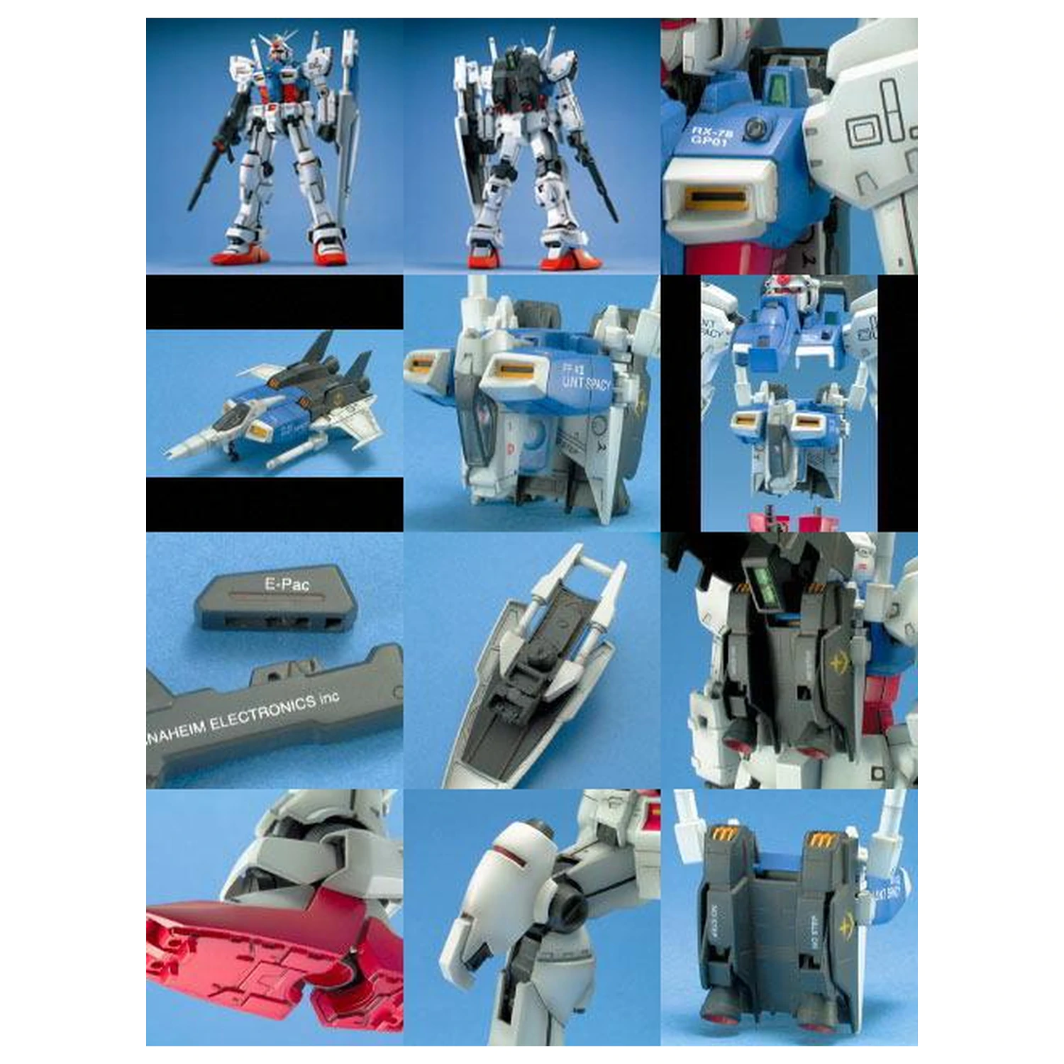 Gundam MG 1/100 Gundam GP01 Modellbausatz Produktfoto