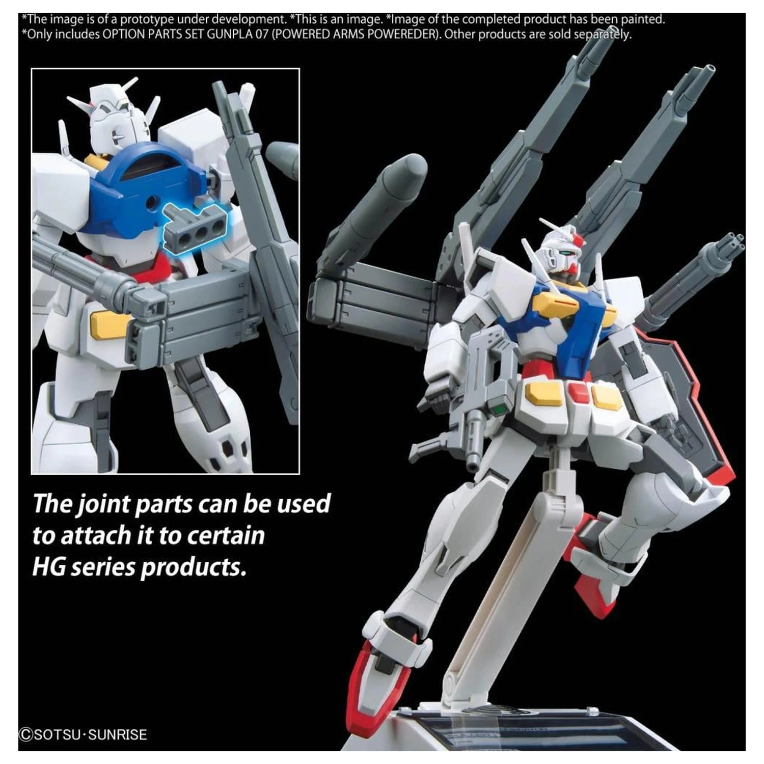 Gundam Optionalteile Set Gunpla 07 (Powered Arms Powereder) Modellbausatz Produktfoto
