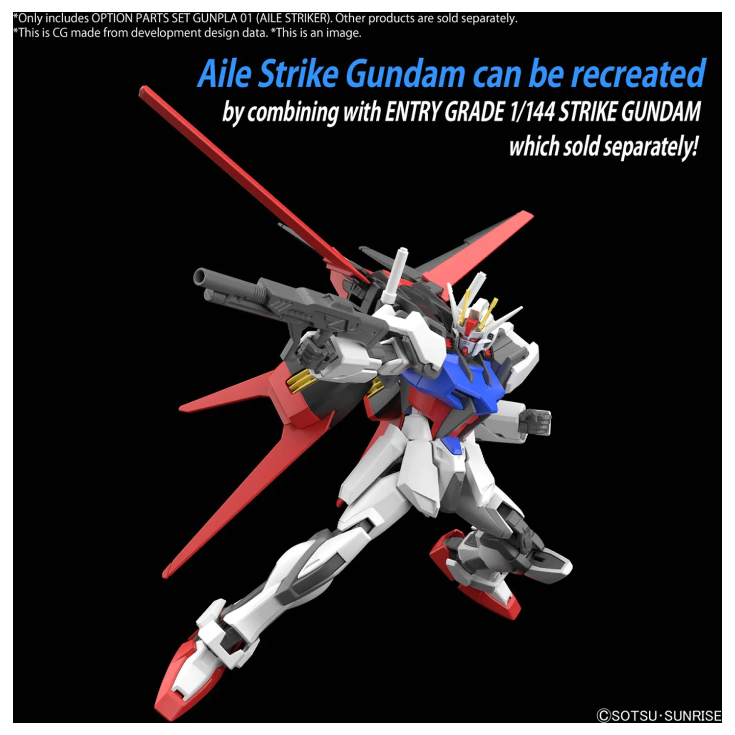GUNDAM Optionale Teile Set Gunpla 01 (Aile Striker) Modellbausatz Produktfoto