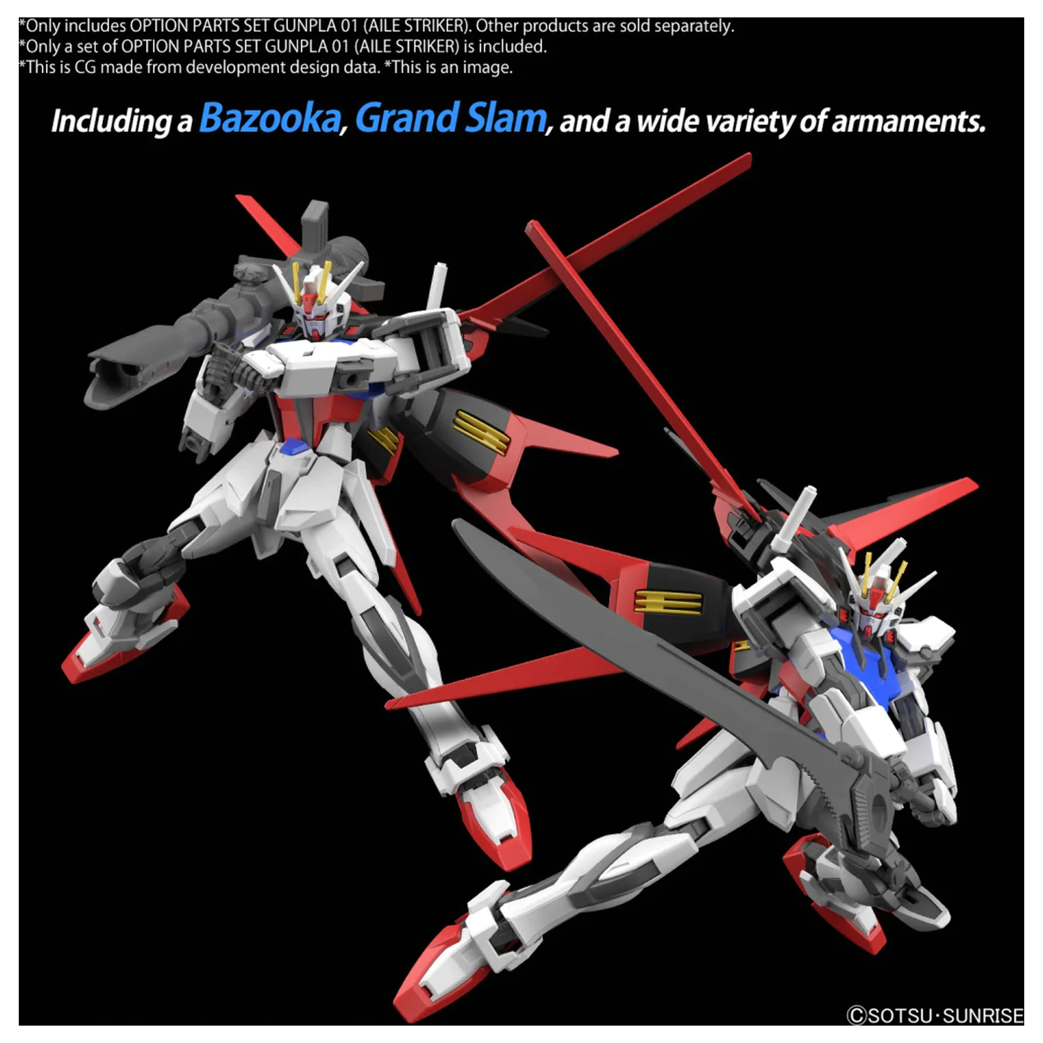 GUNDAM Optionale Teile Set Gunpla 01 (Aile Striker) Modellbausatz Produktfoto