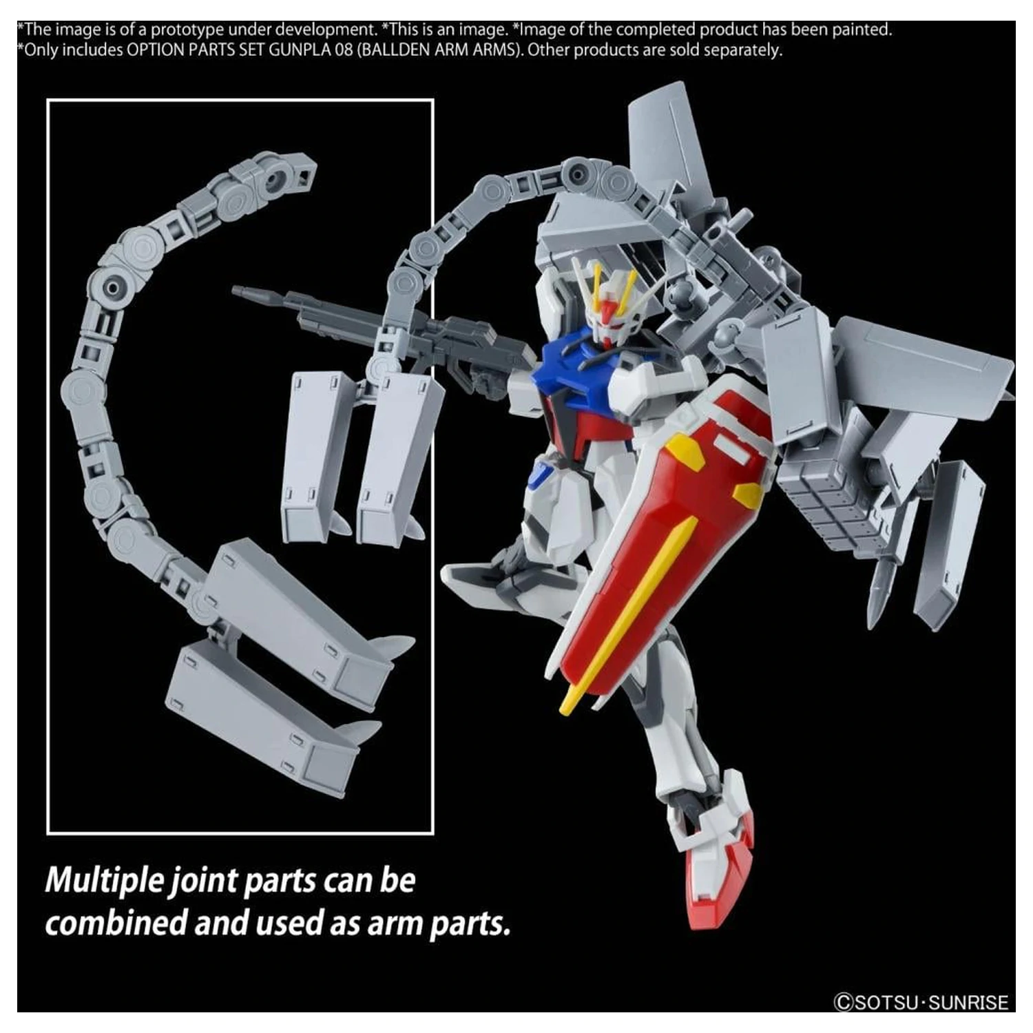 GUNDAM Optionale Teile Set Gunpla 08 (Ballden Arm Arms) Modellbausatz Produktfoto