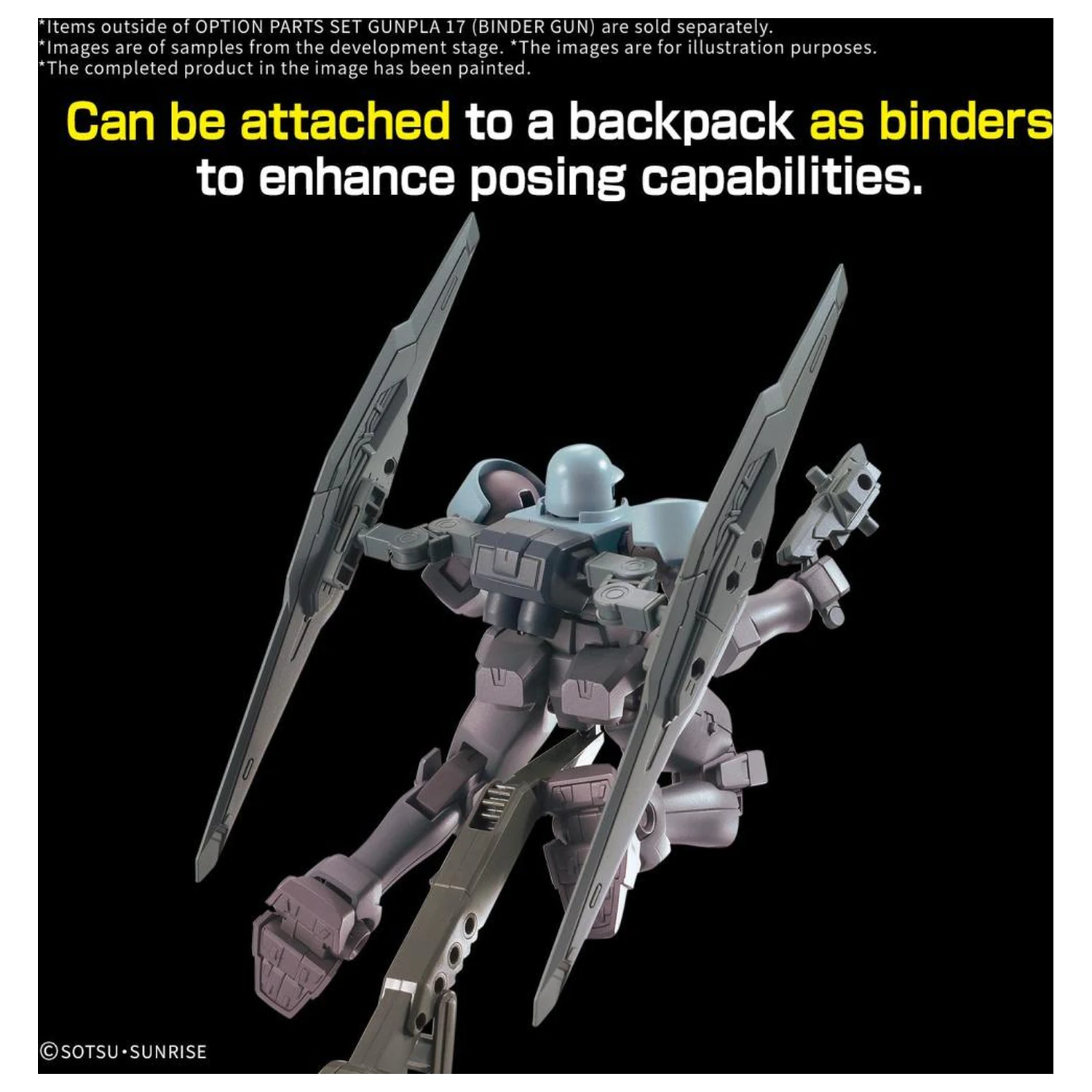 Gundam Option Parts Set Gunpla 17 (Binder Gun) Modellbausatz Produktfoto