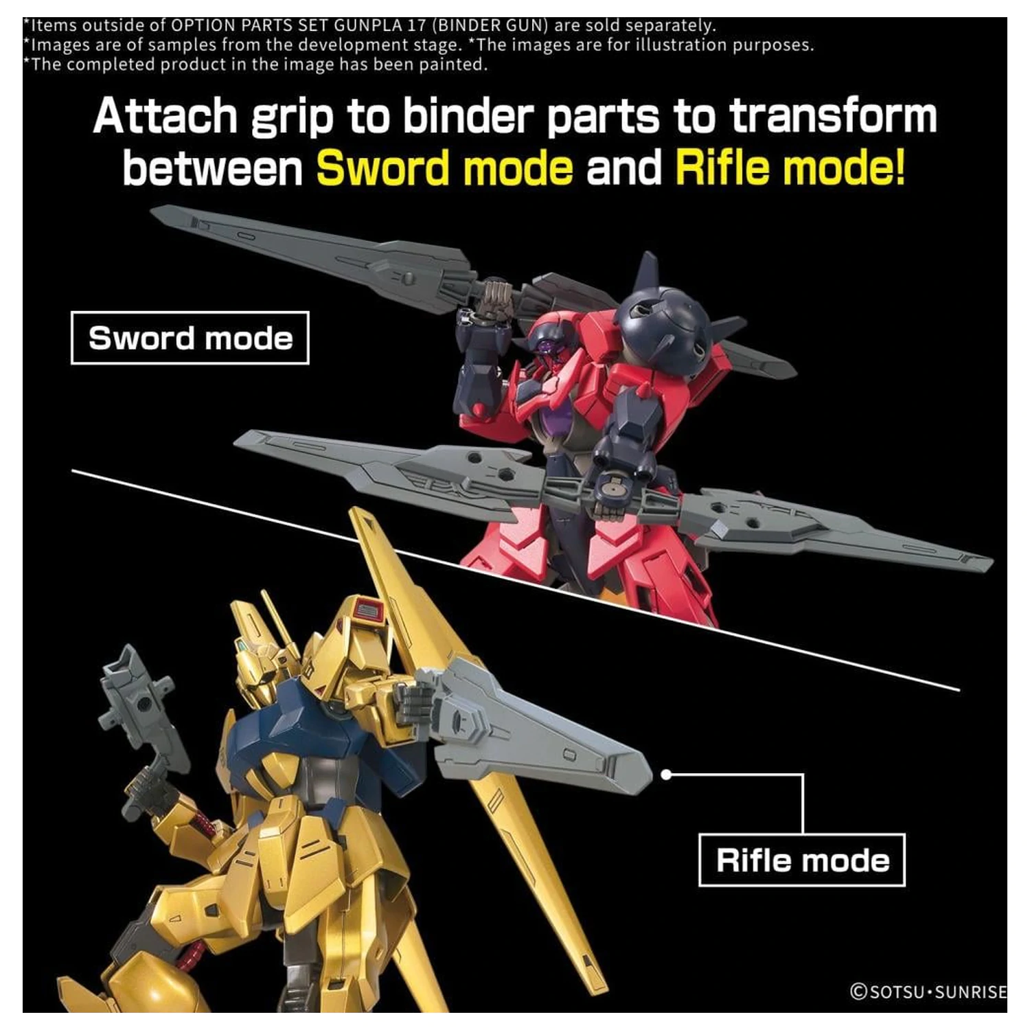 Gundam Option Parts Set Gunpla 17 (Binder Gun) Modellbausatz Produktfoto