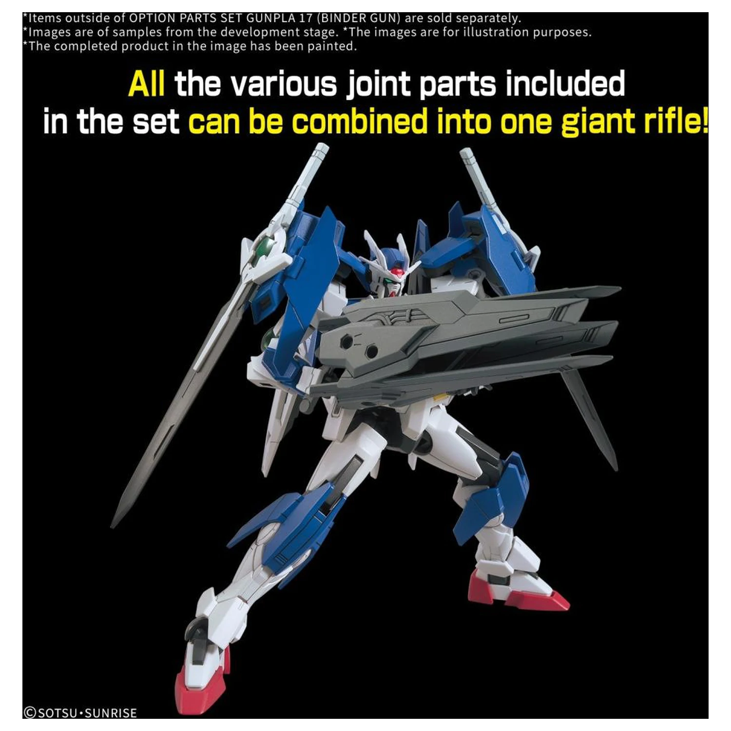 Gundam Option Parts Set Gunpla 17 (Binder Gun) Modellbausatz Produktfoto