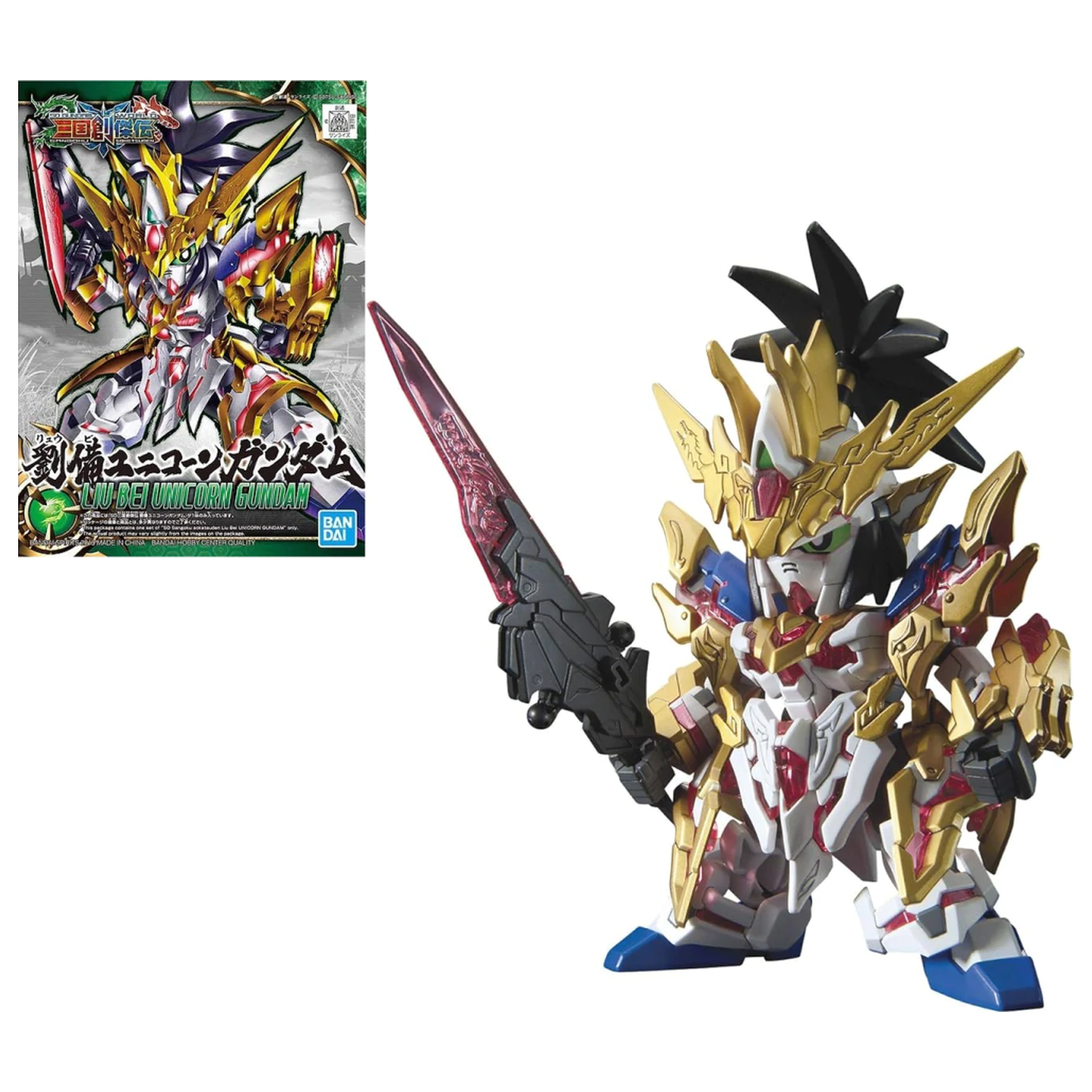 GUNDAM SD Sangoku Soketsuden Liu Bei Unicorn Gundam Modell Bausatz Produktfoto